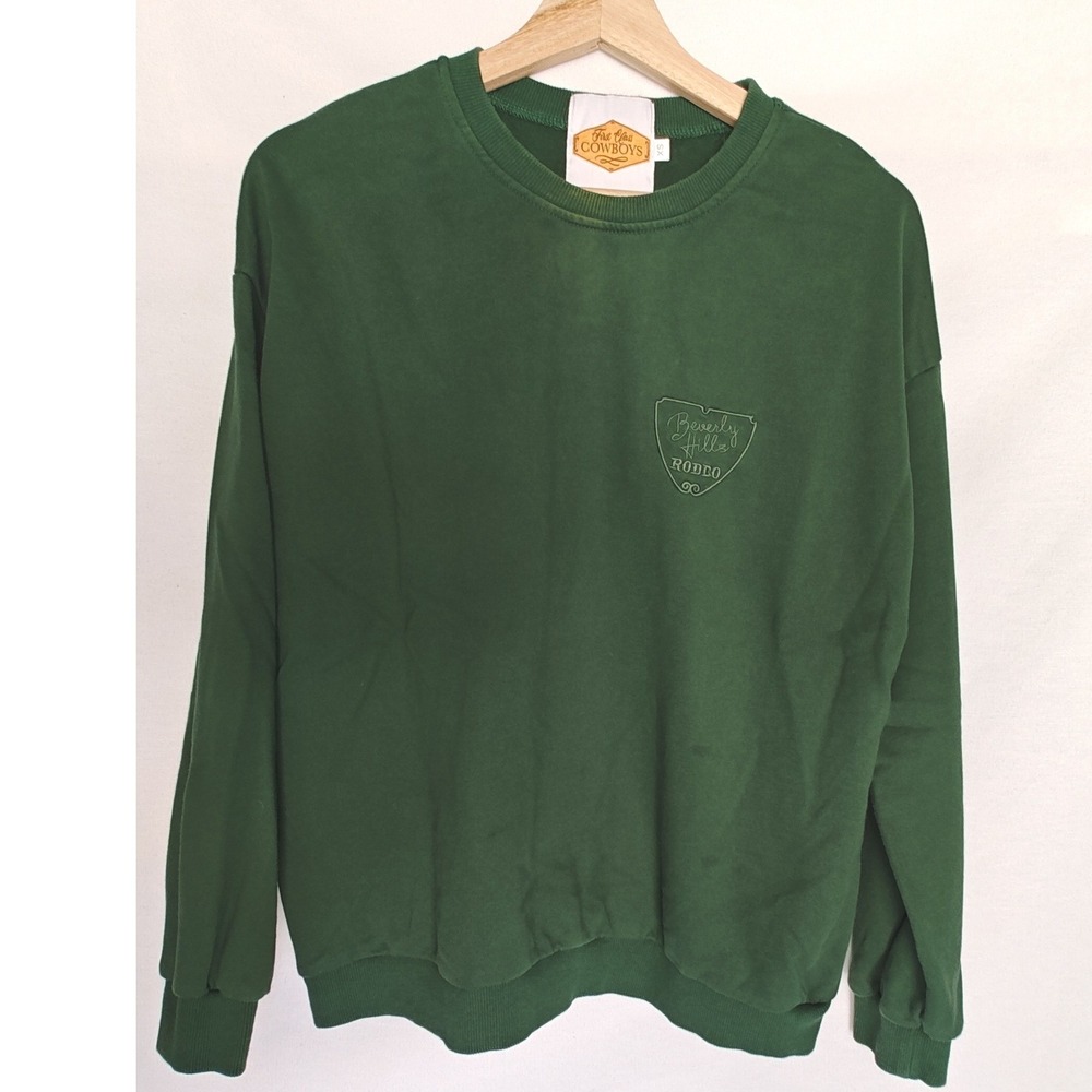 First Class Cowboys‎ Beverly Hills Rodeo Sweatshirt Crewneck Pullover Green XS